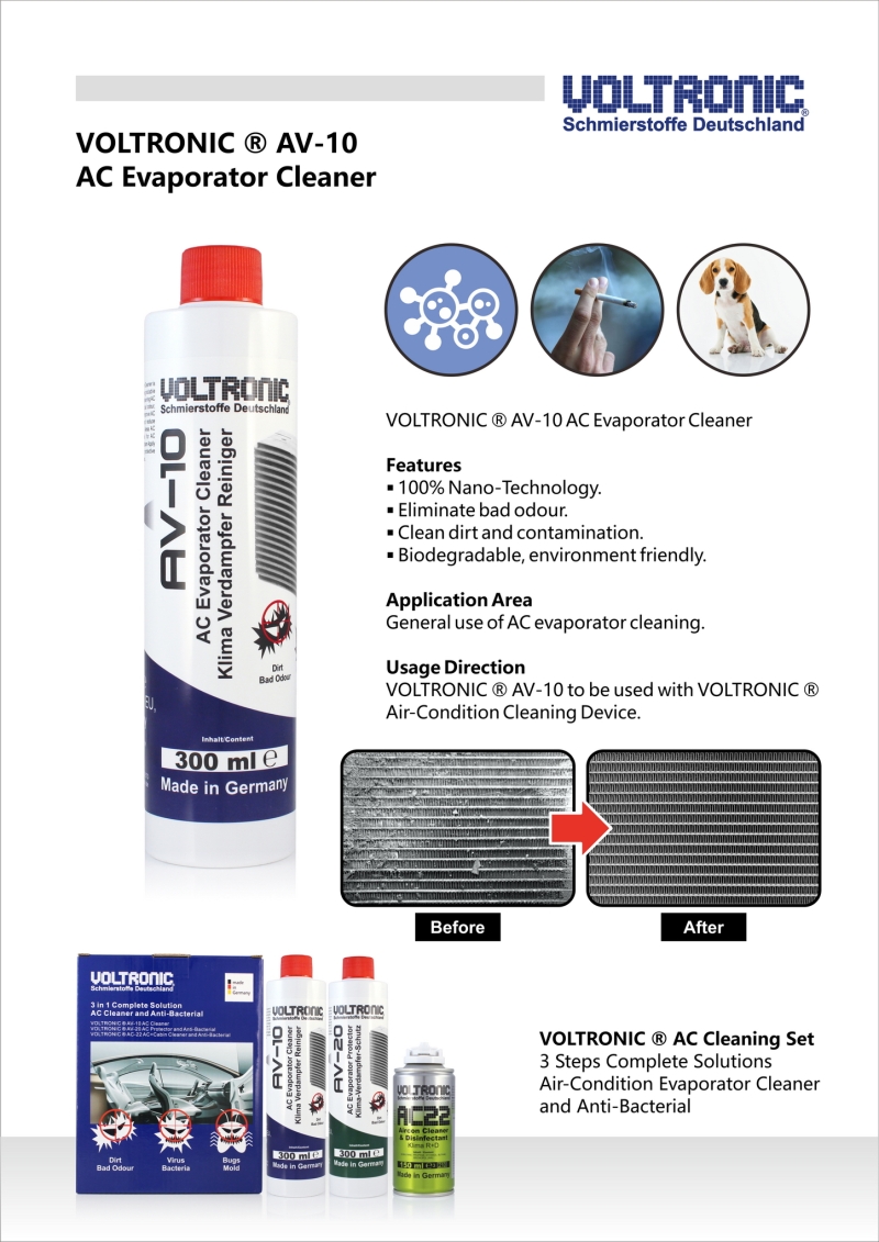 voltronic av10 air-condition evaporator cleaner