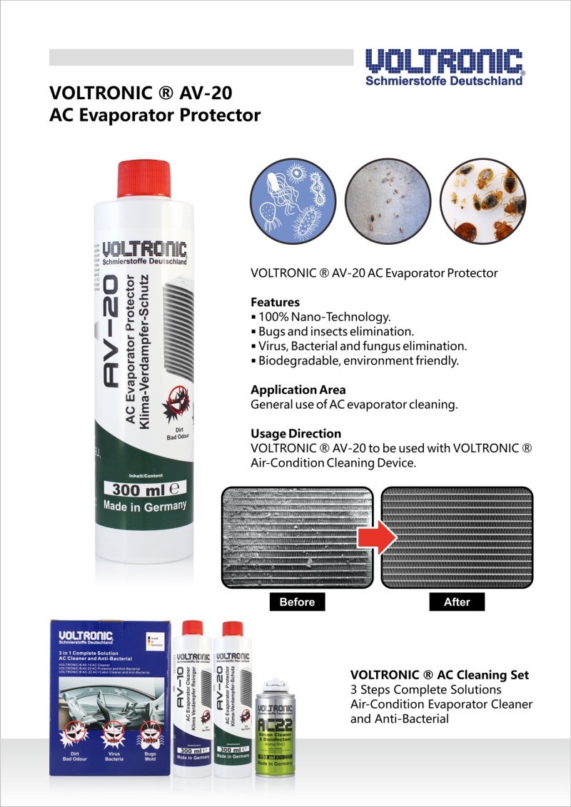voltronic av20 air-condition evaporator cleaner
